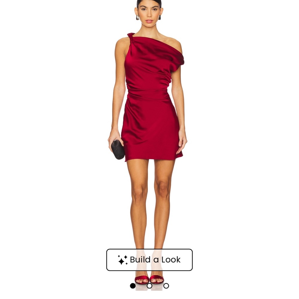 Elegant One Shoulder Red Dress